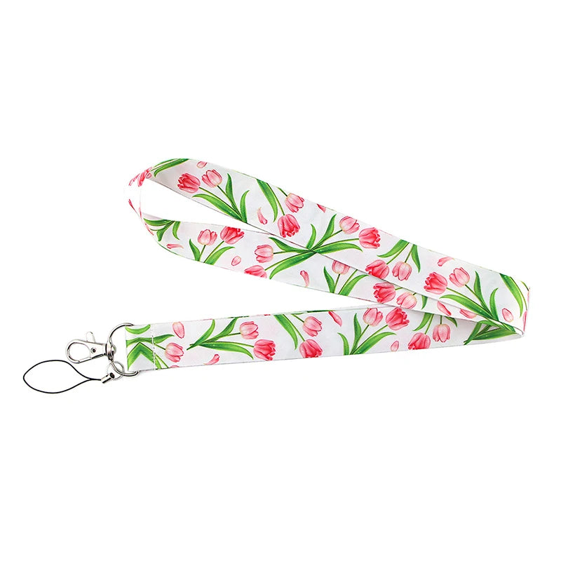 Tejesa Little daisy Lanyard for Key Cute Neck Strap Card ID Badge Holder Key Chain Accessories Wholesale