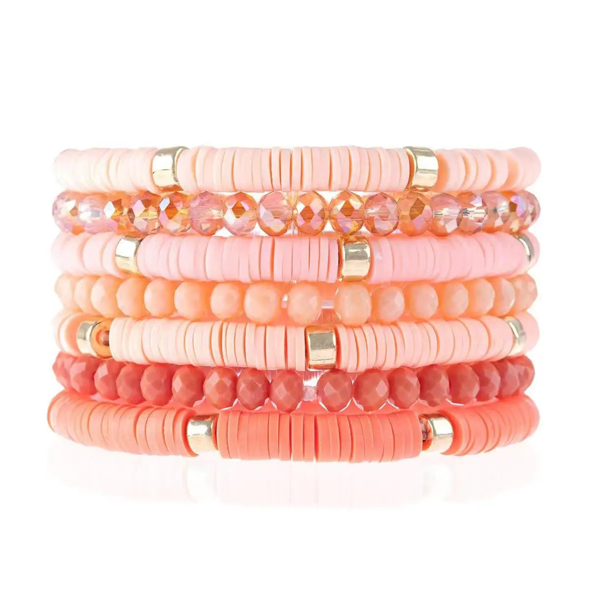 Hemasa   Set of 7 Polymer Clay Beads  Bracelet