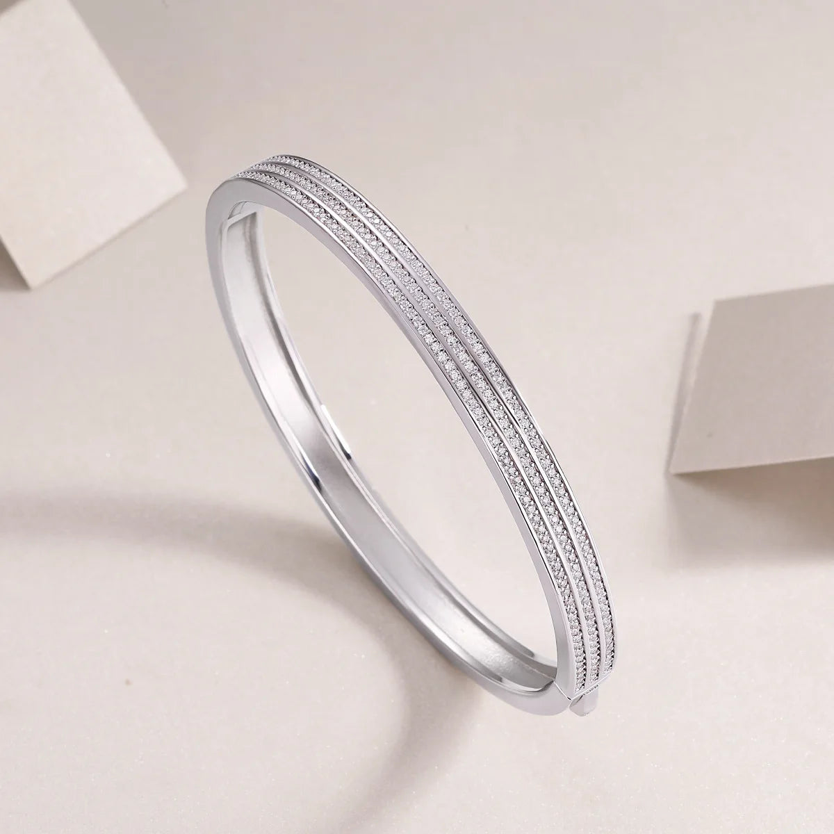 TBCYD D Color Moissanite Bangle Bracelets For Women S925 Silver Full Diamond Sparkling Wedding Fine Jewelry Gifts Wholesales