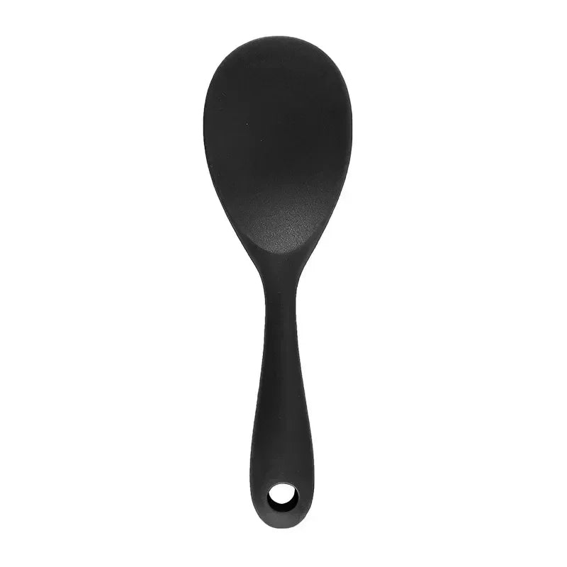Hanging Silicone Rice Spoon Kitchen Ladle Non-stick Saucepan Electric Rice Cooker Cooking Scoop with Holes Household Items