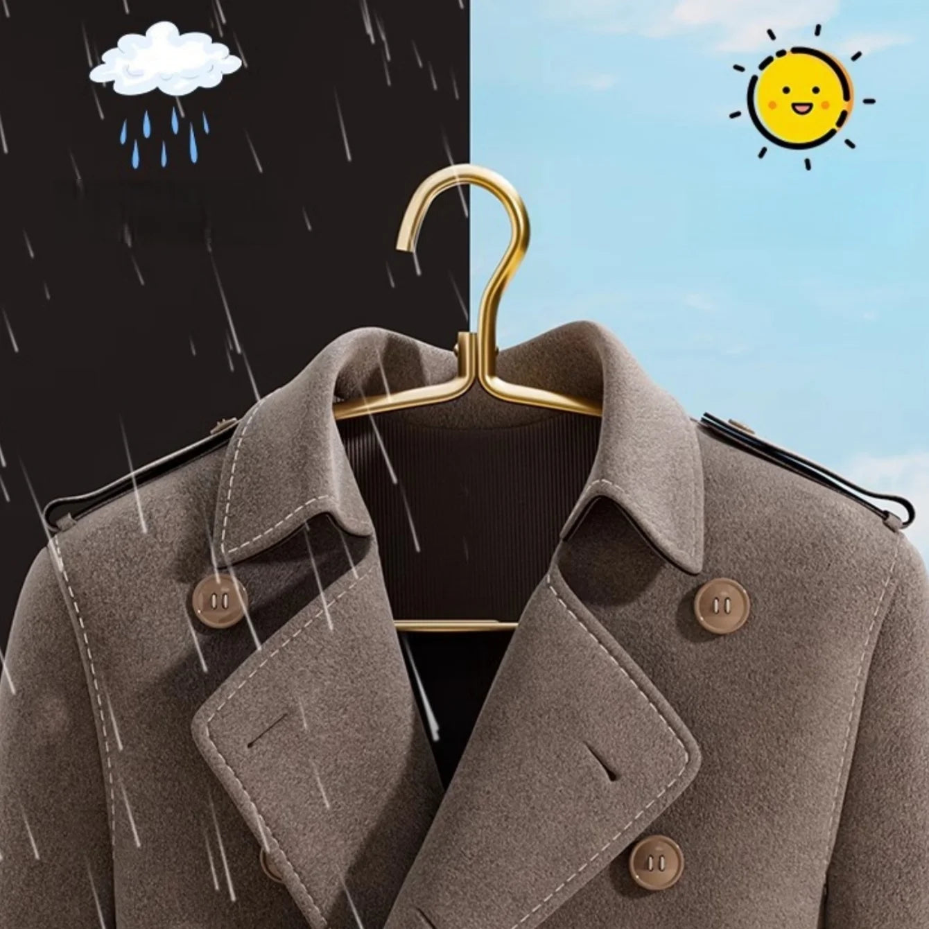 Tejesa Clothes Hangers Metal Smooth Surface Shirt Dress Hanger/Coat Hangers/Gold Aluminum Suit Hangers