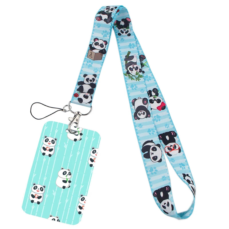 Tejesa  panda Lanyard Badge Holder ID Card /Lanyards Cell Phone Rope Key Lanyard Neck Straps Keychain