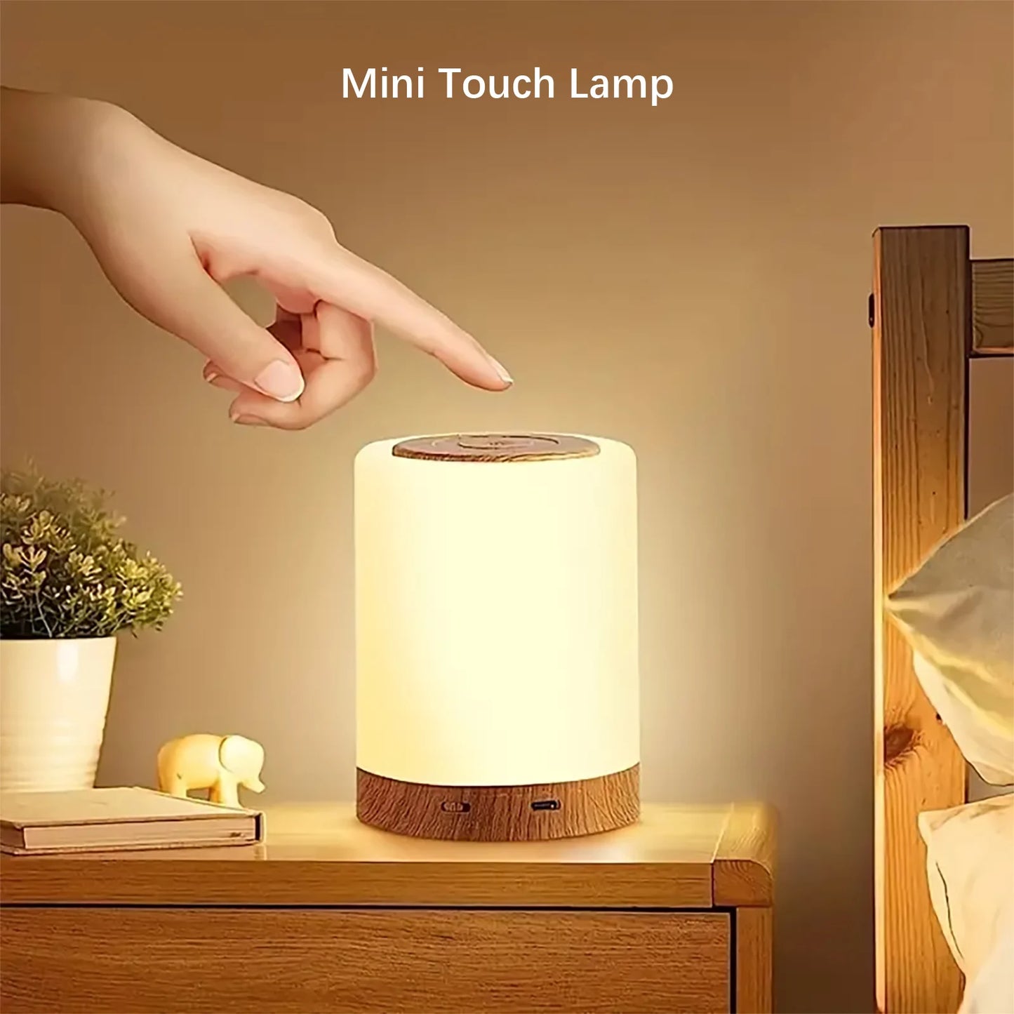 Hemasa Smart LED Night Light,Portable Bedside Table Lamp,Room decorating items,USB Rechargeable Tabletop lighting for Kids Bedroom Camp