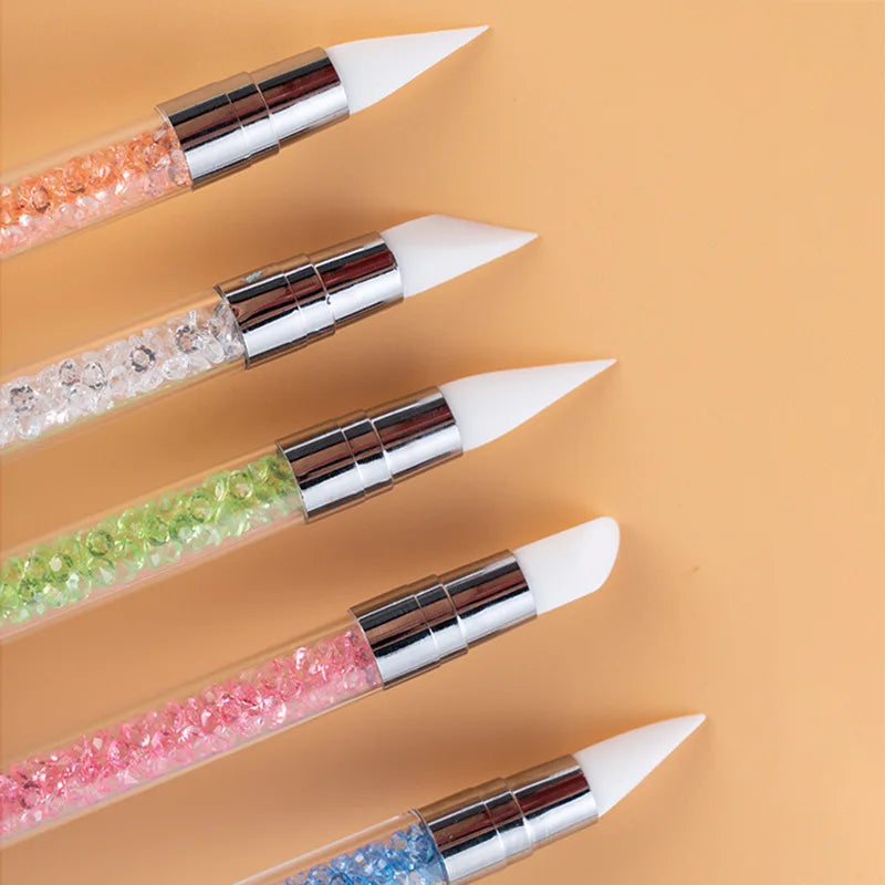 Hemasa Nail Art Pen Dual Tip Single Silicone Pen Set Constructive Colouring Pen Painting Pen Flower Pen Nail Art Tools
