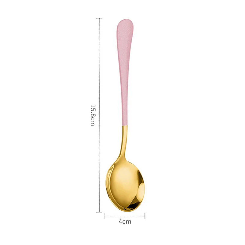 Stainless Steel Soup Spoons Korea Home Kitchen Ladle Capacity Gold Silver Mirror Polished Flatware For Coffee Tableware
