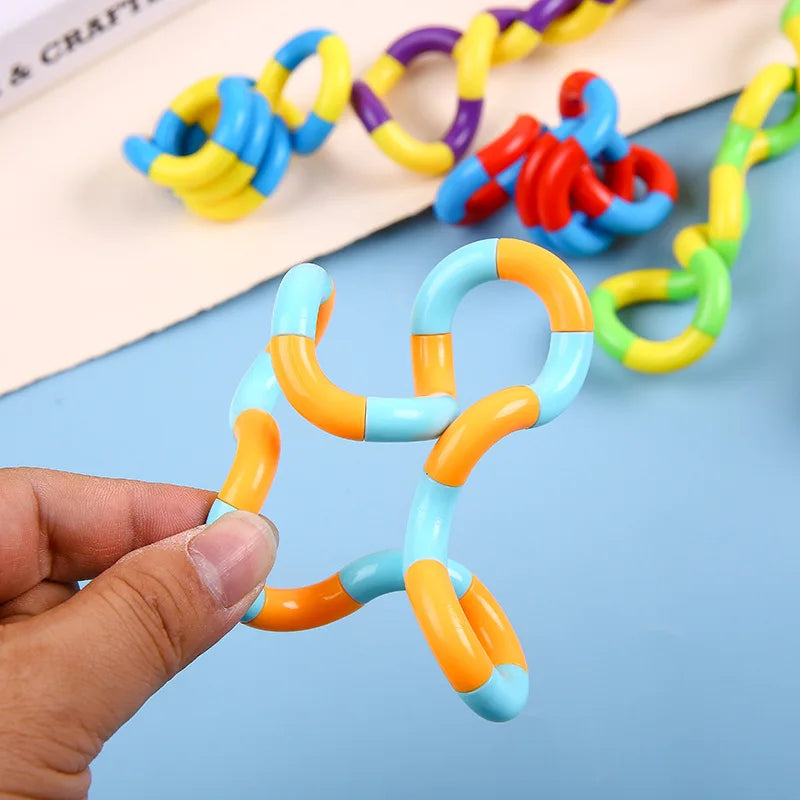4Pcs Twisted Ring Magic Figet Trick Rope Education Stress Relief Toys for Kid Birthday Party Favors Boyfriend New Year Gifts