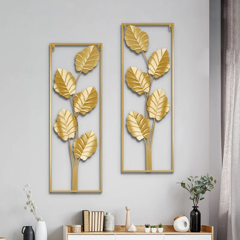 Hemasa 2Pcs Background Hang Decors Porch Pendant Modern Nordic Metal Home Decor