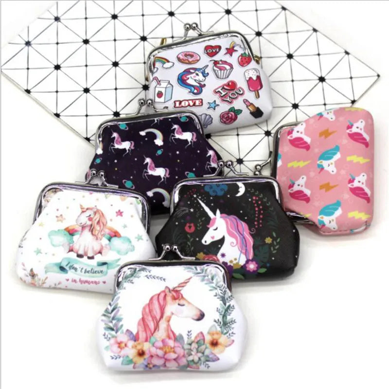 Hemasa Unicorn Coin Purses Holder Women  /Mini Change Wallets Girl Money Bag Coin Bag