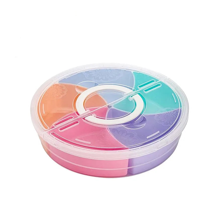 Tejesa Multi-function Food Storage Tray with Lid Food Containers Tray To Keep for Nuts and Candy Dried Fruit Snack Plate Serving Platte