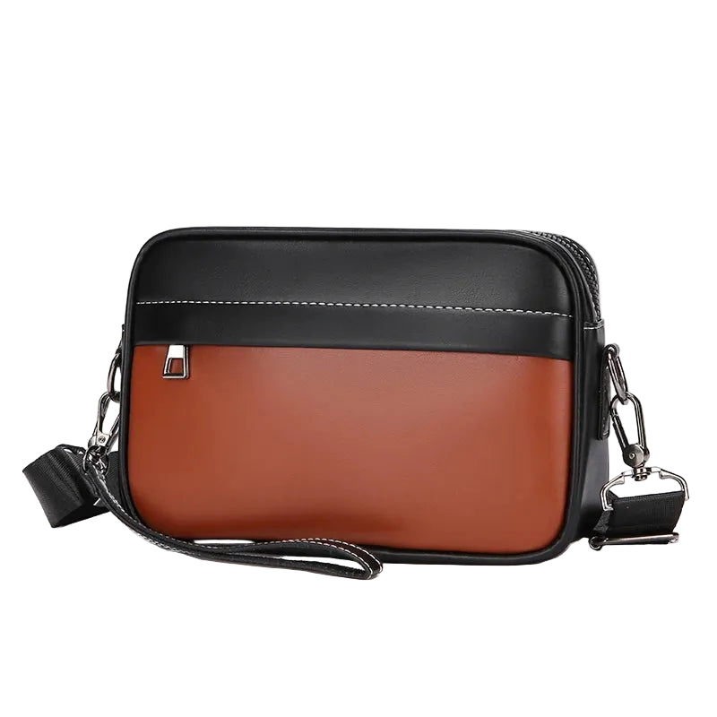 Tejesa H Soft PU Leather Men Shoulder Bag Male Day Clutch Phone Bag Shopping Bag