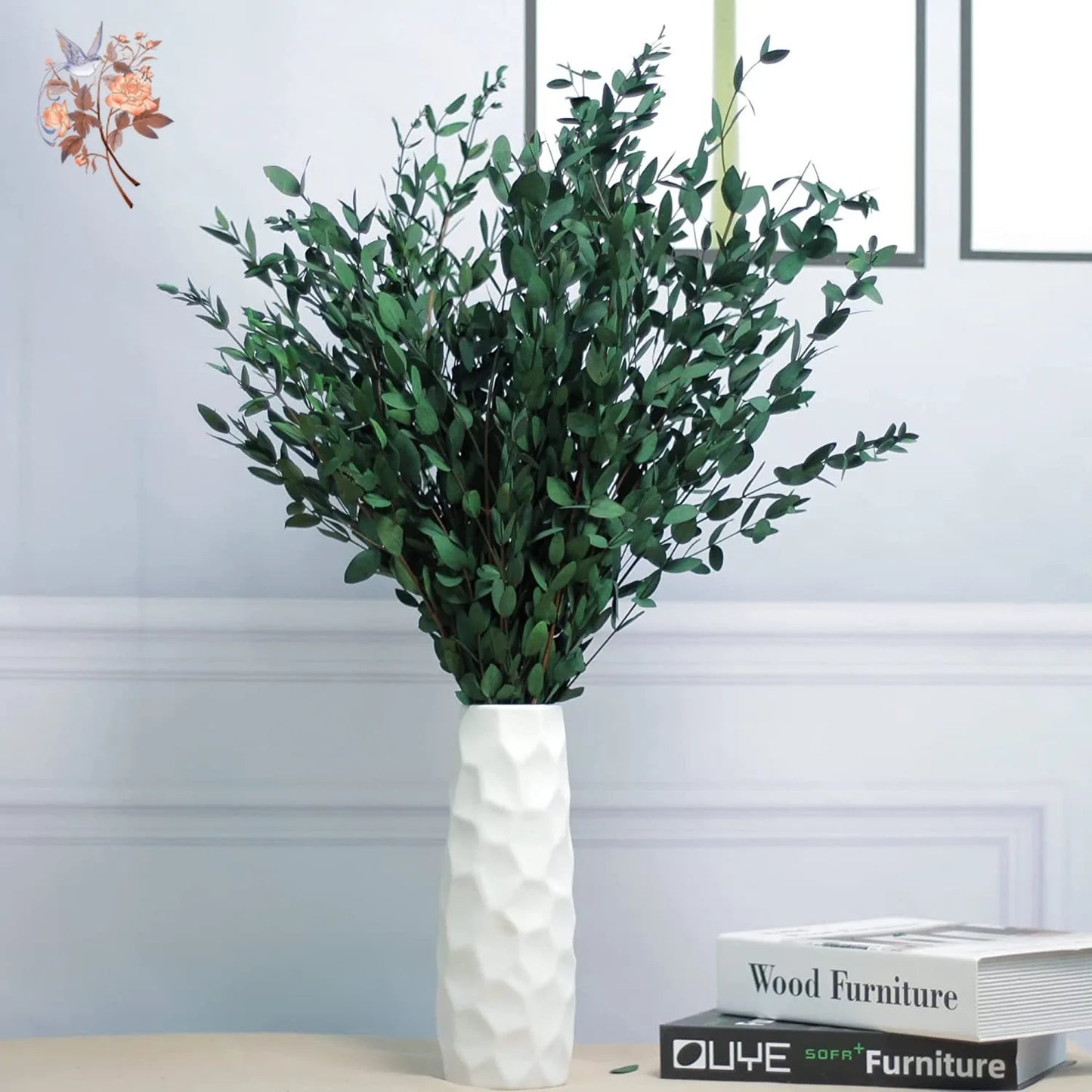 Natural Eucalyptus Leaves Branches Preserved Green Leaf Plant Wedding Party Decoration Eternal Dried Greenery Bundles Home Decor