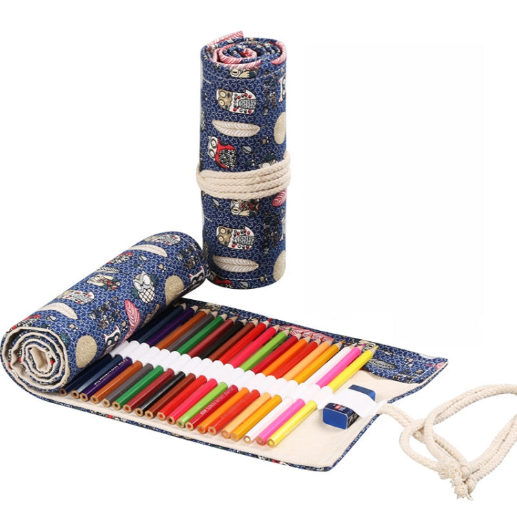 Handmade Canvas Pen Curtain Large-Capacity Pencil Case For Boys And Girls Color Pencil Sketch Stationery Box, 12 Holes, 24 Holes, 36 Holes, 2 PCS 36 Holes, 48 Holes, 72 Holes