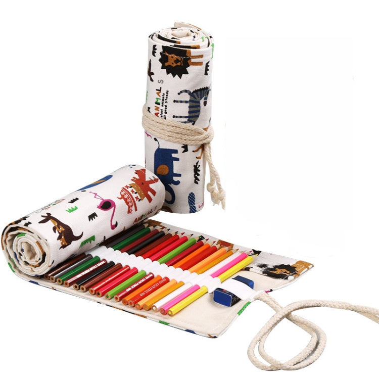 Handmade Canvas Pen Curtain Large-Capacity Pencil Case For Boys And Girls Color Pencil Sketch Stationery Box, 12 Holes, 24 Holes, 36 Holes, 2 PCS 36 Holes, 48 Holes, 72 Holes