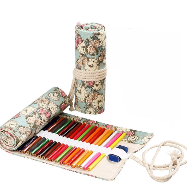 Handmade Canvas Pen Curtain Large-Capacity Pencil Case For Boys And Girls Color Pencil Sketch Stationery Box, 12 Holes, 24 Holes, 36 Holes, 2 PCS 36 Holes, 48 Holes, 72 Holes