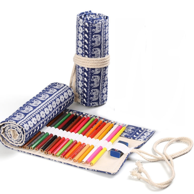 Handmade Canvas Pen Curtain Large-Capacity Pencil Case For Boys And Girls Color Pencil Sketch Stationery Box, 12 Holes, 24 Holes, 36 Holes, 2 PCS 36 Holes, 48 Holes, 72 Holes