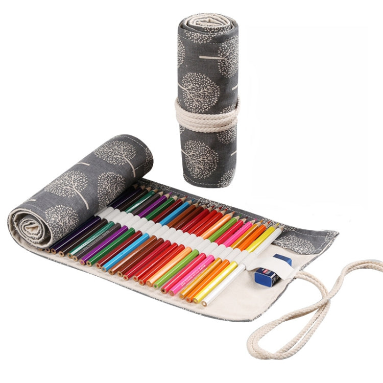 Handmade Canvas Pen Curtain Large-Capacity Pencil Case For Boys And Girls Color Pencil Sketch Stationery Box, 12 Holes, 24 Holes, 36 Holes, 2 PCS 36 Holes, 48 Holes, 72 Holes