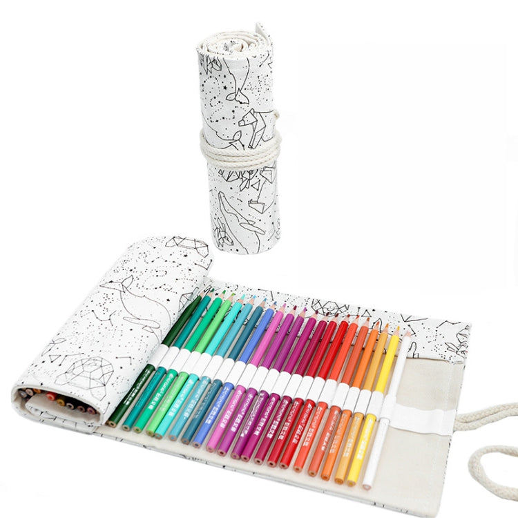 Handmade Canvas Pen Curtain Large-Capacity Pencil Case For Boys And Girls Color Pencil Sketch Stationery Box, 12 Holes, 24 Holes, 36 Holes, 2 PCS 36 Holes, 48 Holes, 72 Holes