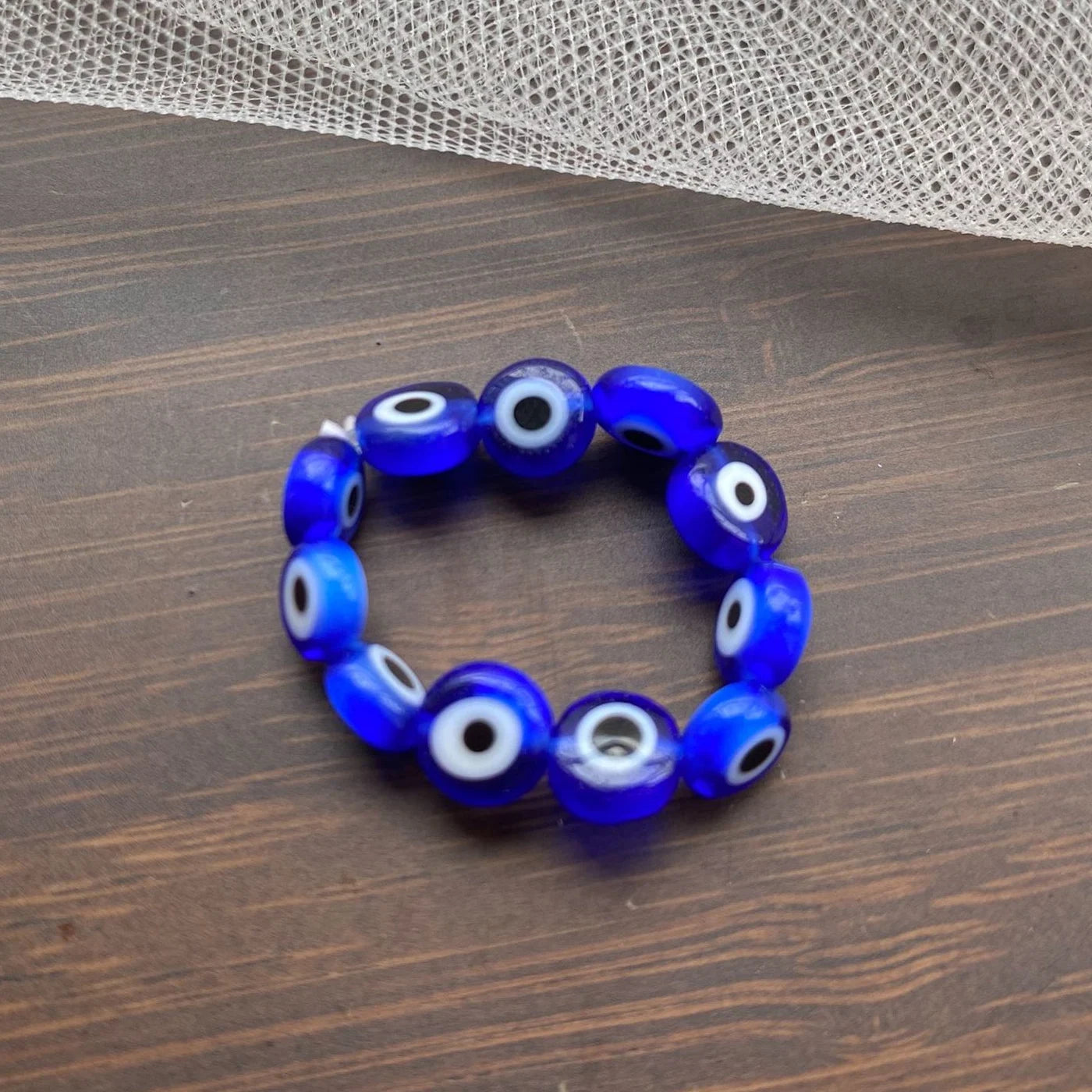 New Turkish Blue Evil Eye Rings for Women Handmade Round Resin Beads Elastic Adjustable Ring Girls Popular Jewelry Party Gift