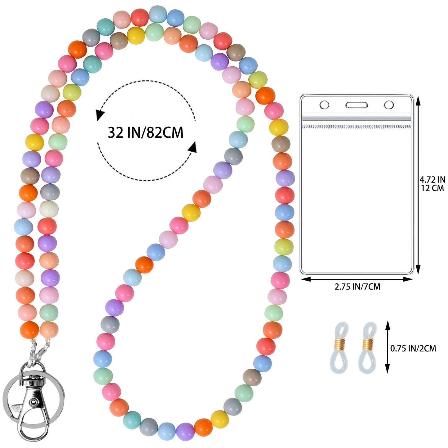 Beaded Lanyard For Women, Beaded Lanyards For ID Badges, Lanyards For Keys, Teacher Lanyard For ID Badges And Keys, Beaded Lanyard For School Student Nurse Gift