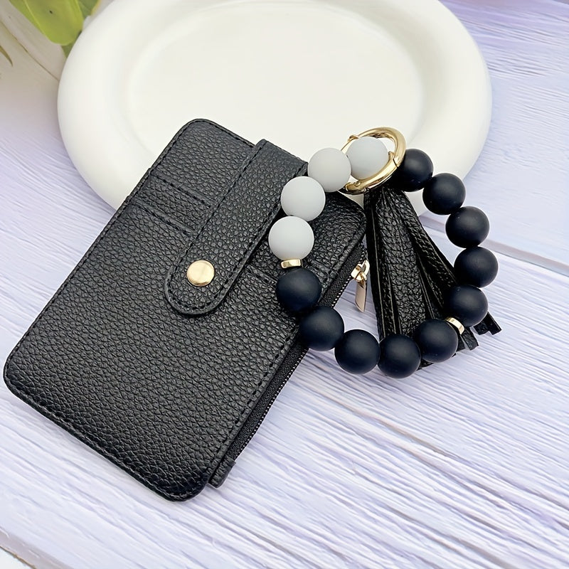 1pc Stylish Leopard Sun Flower Cow Pattern Silicone Bangle - Western Cowboy Bag Bead Keychain, Ladies Wallet Card Holder, Fashionable Key Ring with Unique Design and Colorful Pattern
