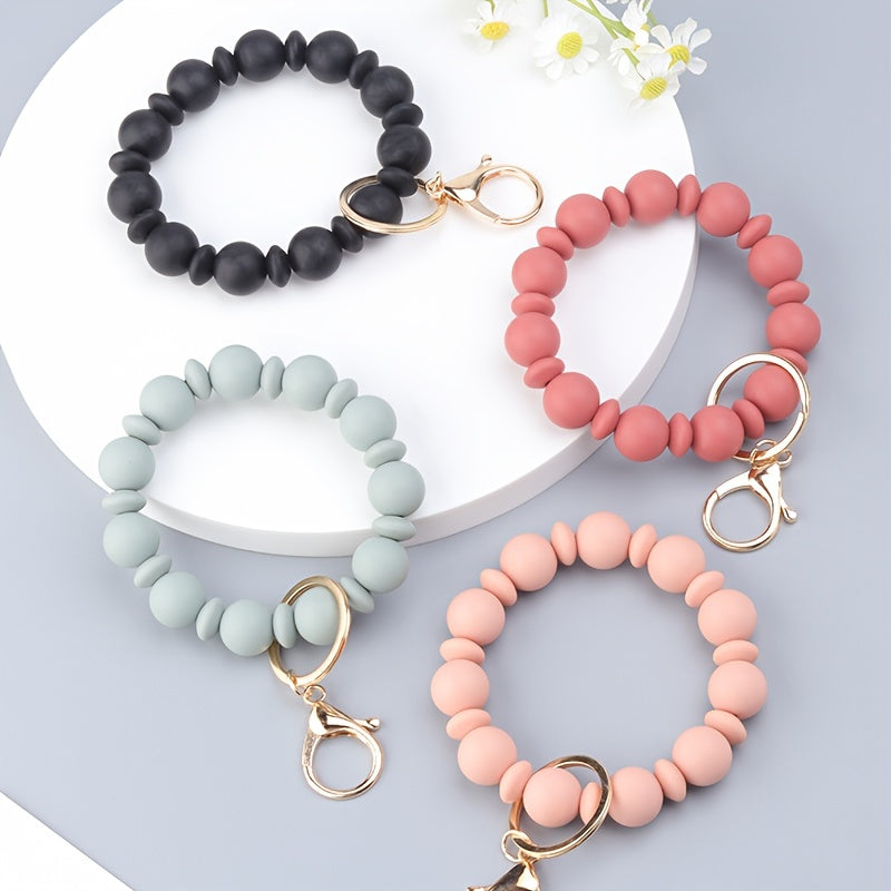 Hemasa  Silicone Beads Bracelet Key Ring for  Birthday Gift/Gift