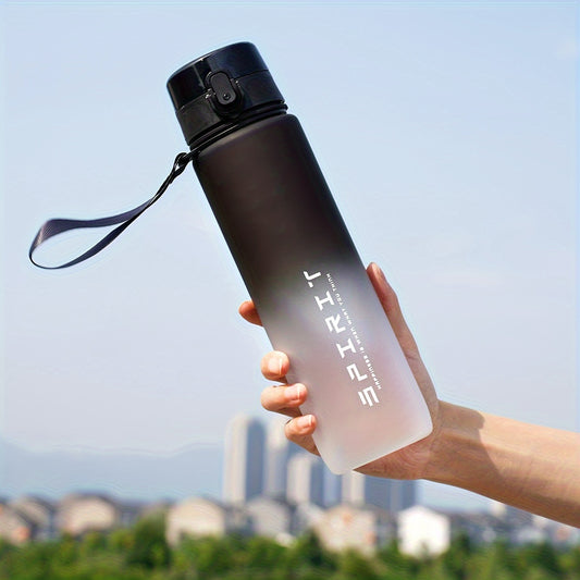 1pc Gradient Color Water Bottle With Straw Lid, Leakproof Sports Flask, Portable With Carry Loop, Insulated For Hot/Cold Beverages, Gym/Outdoor/Travel Use