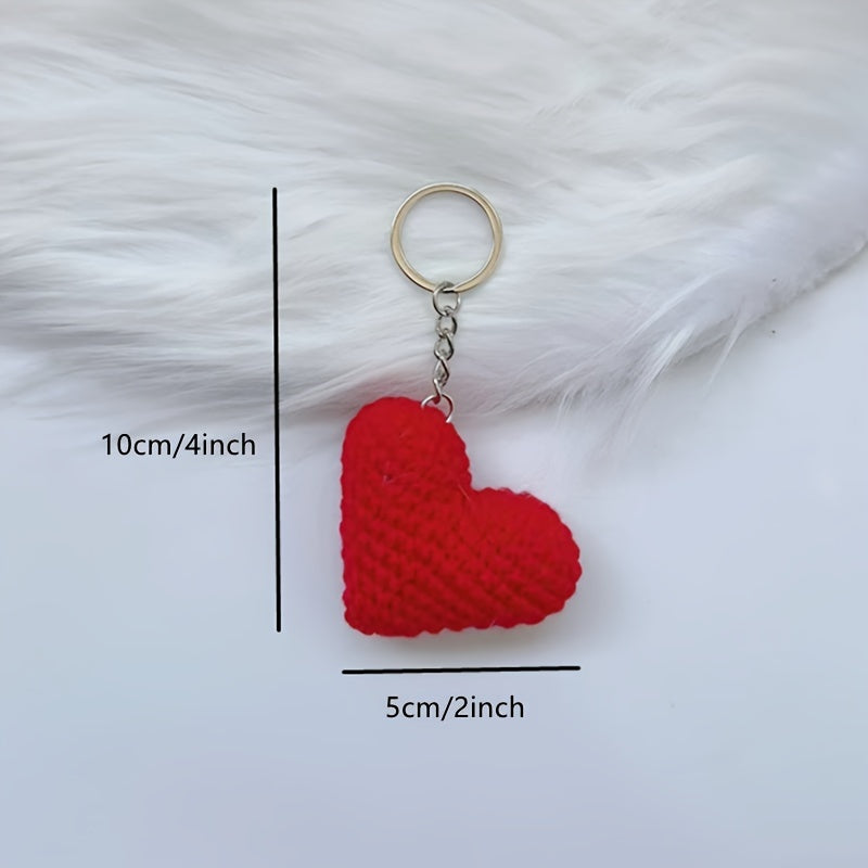 1pc Love Heart Keychain Cute Key Chain Ring Bag Backpack Charm Car Key Pendant Mother's Day Valentine's Day Gift