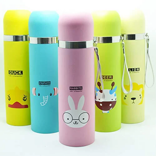 Vacuum Insulated Stainless Steel Water Bottle 500ml, 12 Hours Hot/24 Hours Cold Leakproof Double Walled Bpa Free Reusable Thermo Flask