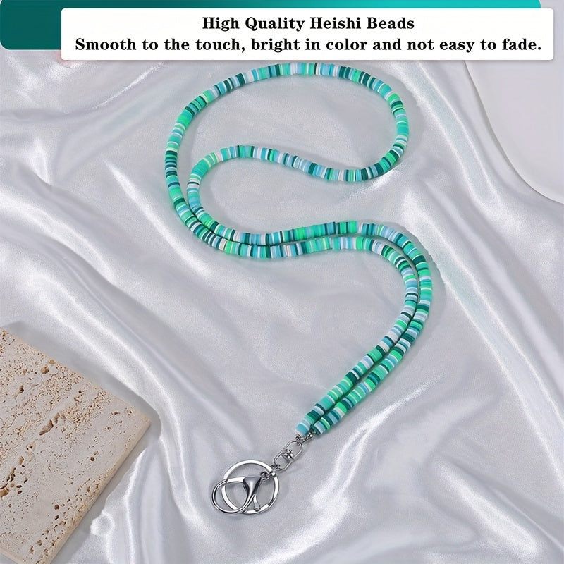 1pc Teacher Lanyard, Suitable For ID Card Badge And Key Keychain, Soft Pottery Beaded Lanyard, Suitable For Doctors, Nurses, Employees, Students, Women