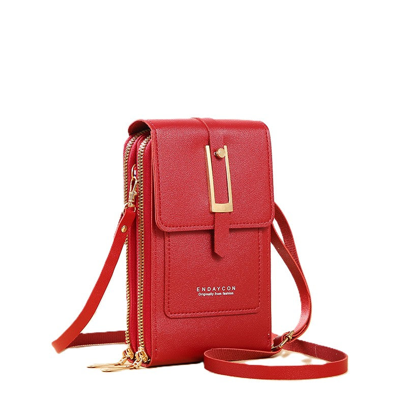 Hemasa  Touch Screen Lock Cell Phone Bag/ Women's Mobile Phone Card Holder Crossbody Shoulder Bag