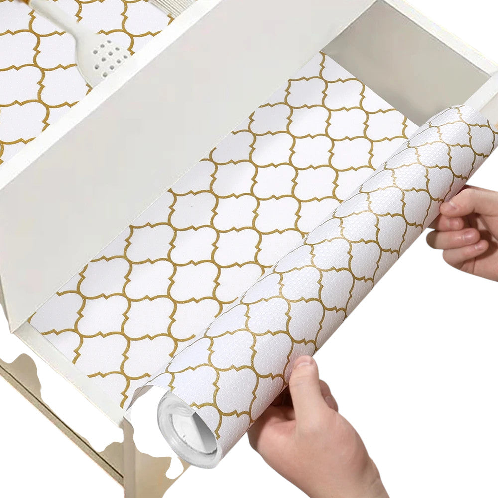 Tejesa 30x130CM Non-Adhesive Kitchen Cabinets Shelf Liner Non-slip Waterproof Drawer Liners for Cupboard Dresser Bathroom Kitchen