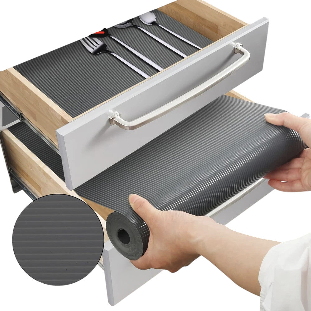 Tejesa 30x130CM Non-Adhesive Kitchen Cabinets Shelf Liner Non-slip Waterproof Drawer Liners for Cupboard Dresser Bathroom Kitchen