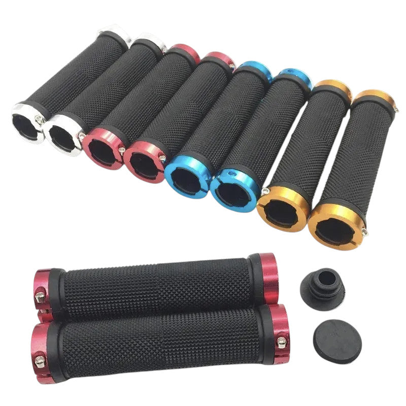 Tejesa 1 pair MTB BMX Road Cycling Handlebar Grips Anti-Skid Rubber Bicycle Grips Mountain Bike Lock On Bicycle Handlebars End Grips