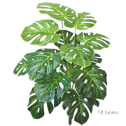Tejesa 60-103cm Artificial Monstera deliciosa Pothos Alocasia Leaf Fake Plant Ornamental Festive Home Office Decoration